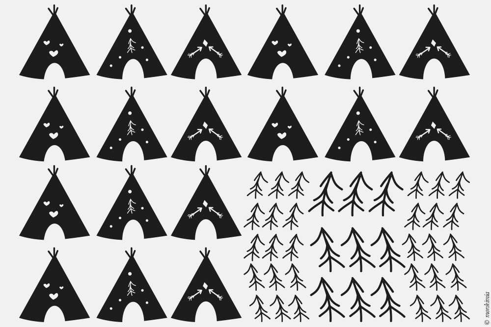Wandtattoo Kinderzimmer Tipi Wandtattoo Tipi Zelte Kinderzimmer MonkiMia Shop