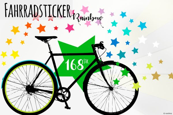 FahrradSticker RainbowStars MonkiMia Shop
