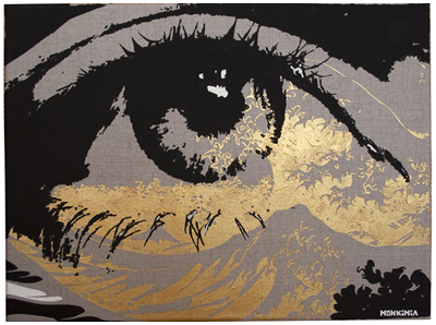 Monkimia – Beobachtung 30cm x 40cm – VERKAUFT