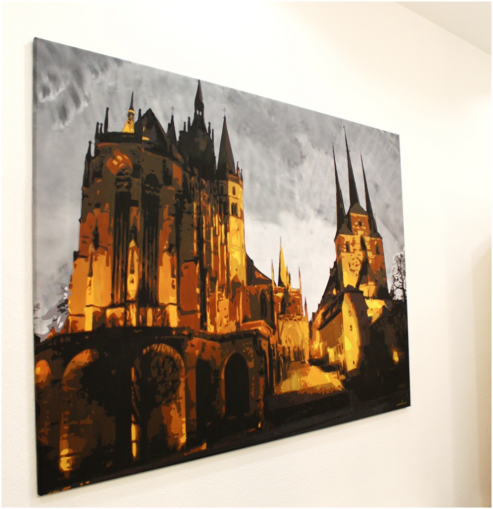 Erfurter Dom Kunst – monkimia – (200 cm x 140 cm) Verkauft