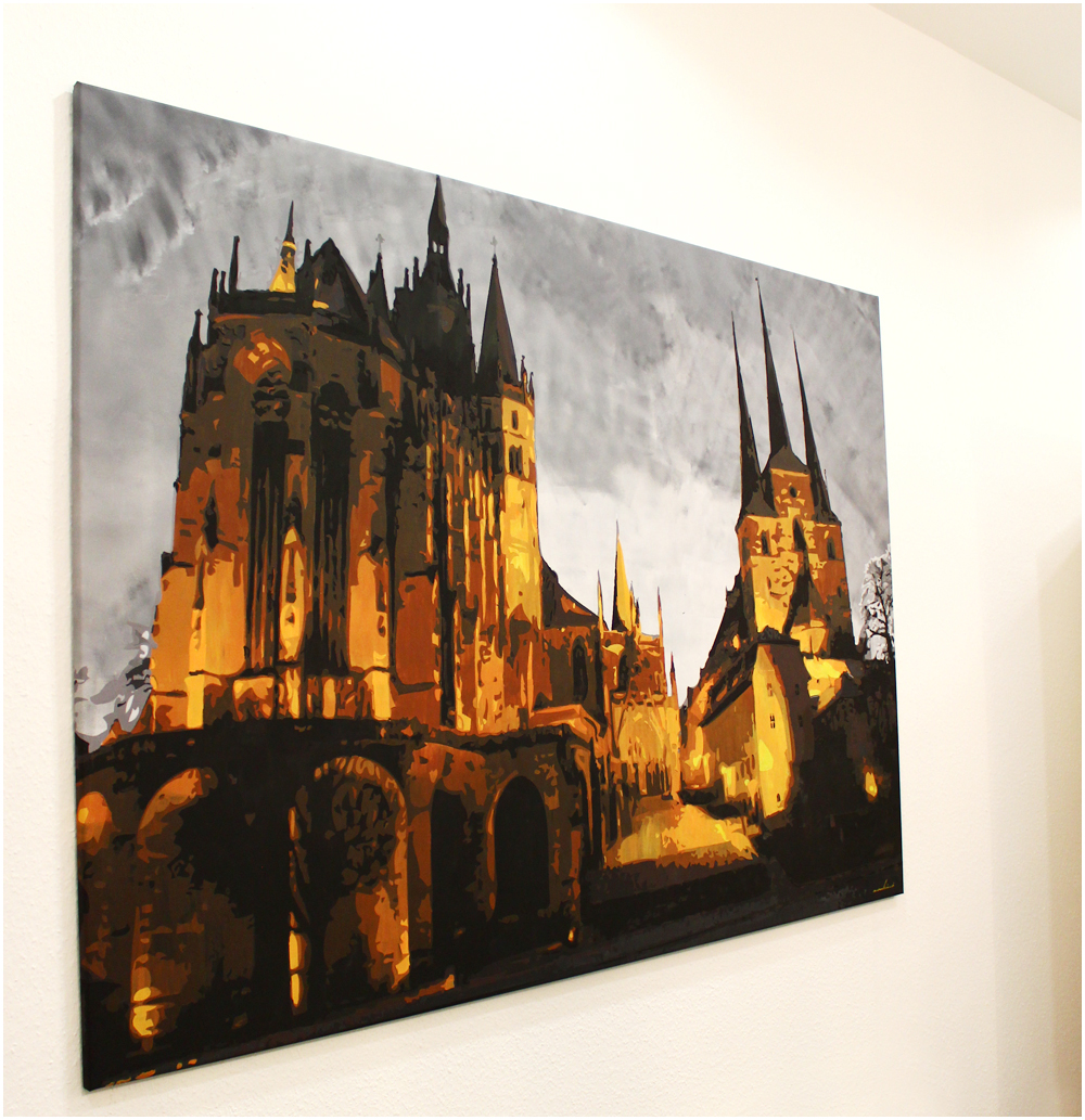 Erfurter Dom Kunst – monkimia – (200 cm x 140 cm) Verkauft