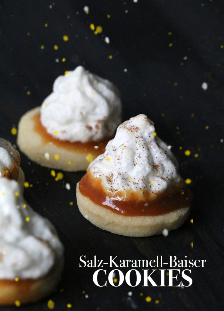 salted caramel baiser cookies